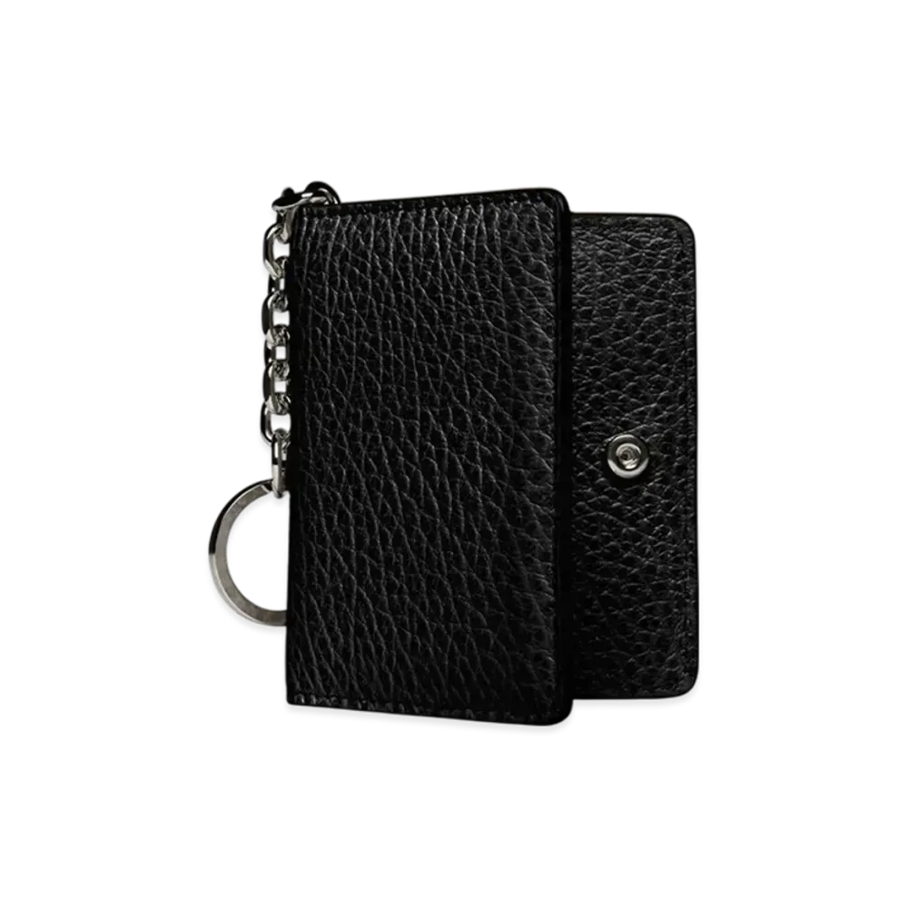 Maison Margiela 4-Stitch Key Ring Card Case "Black"
