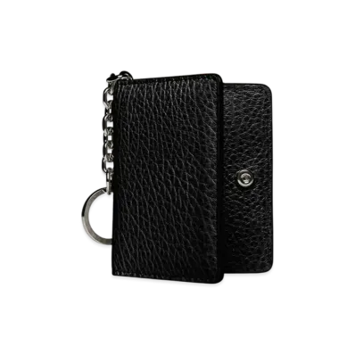 Maison Margiela 4-Stitch Key Ring Card Case "Black"