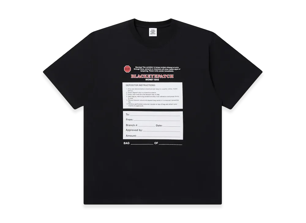 BlackEyePatch Money Bag Label Tee "Black"