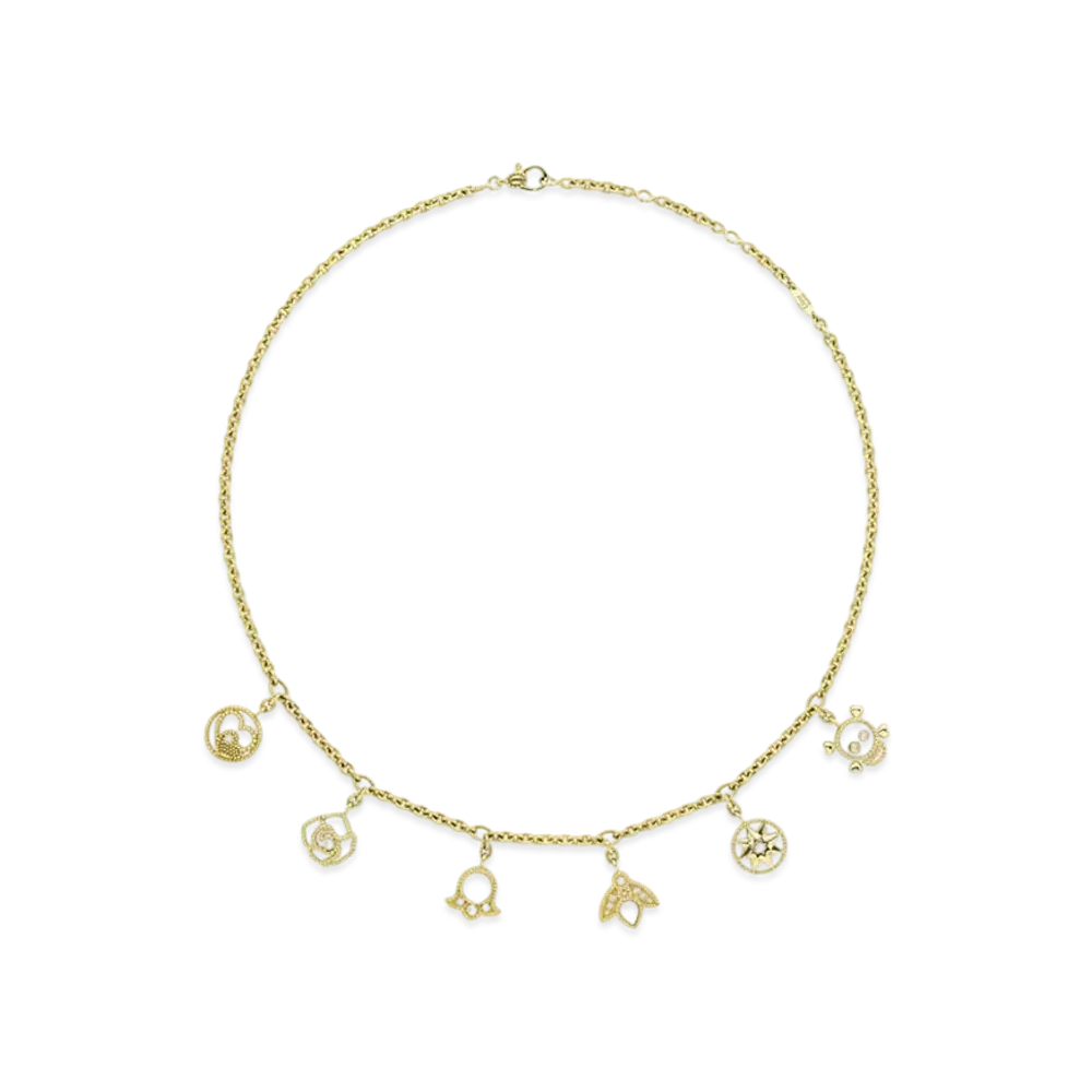 Dior Rose des Vents Necklace Diamonds and Mother-of-Pearl "Yellow Gold"