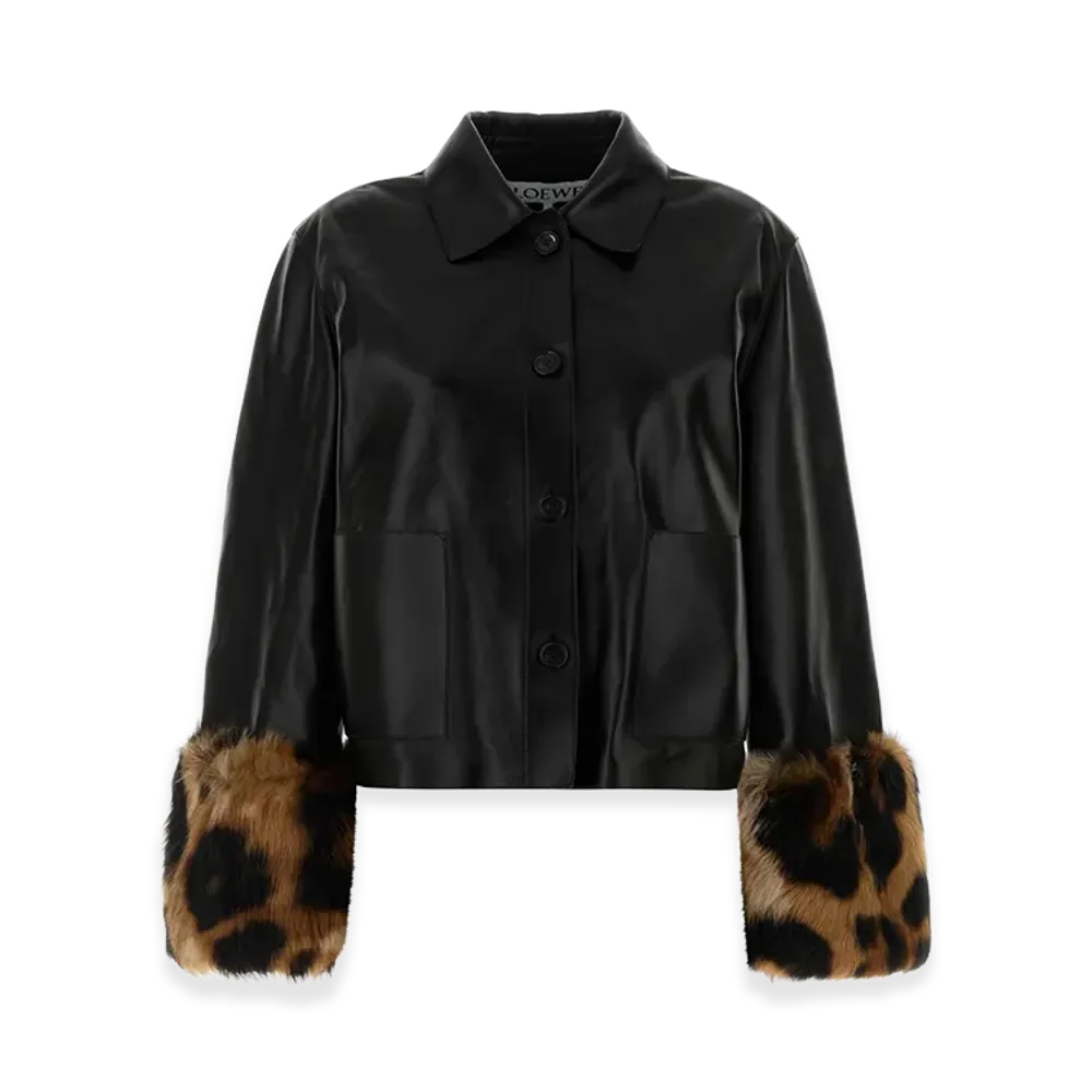 LOEWE Women's Leather Jacket "Black"
