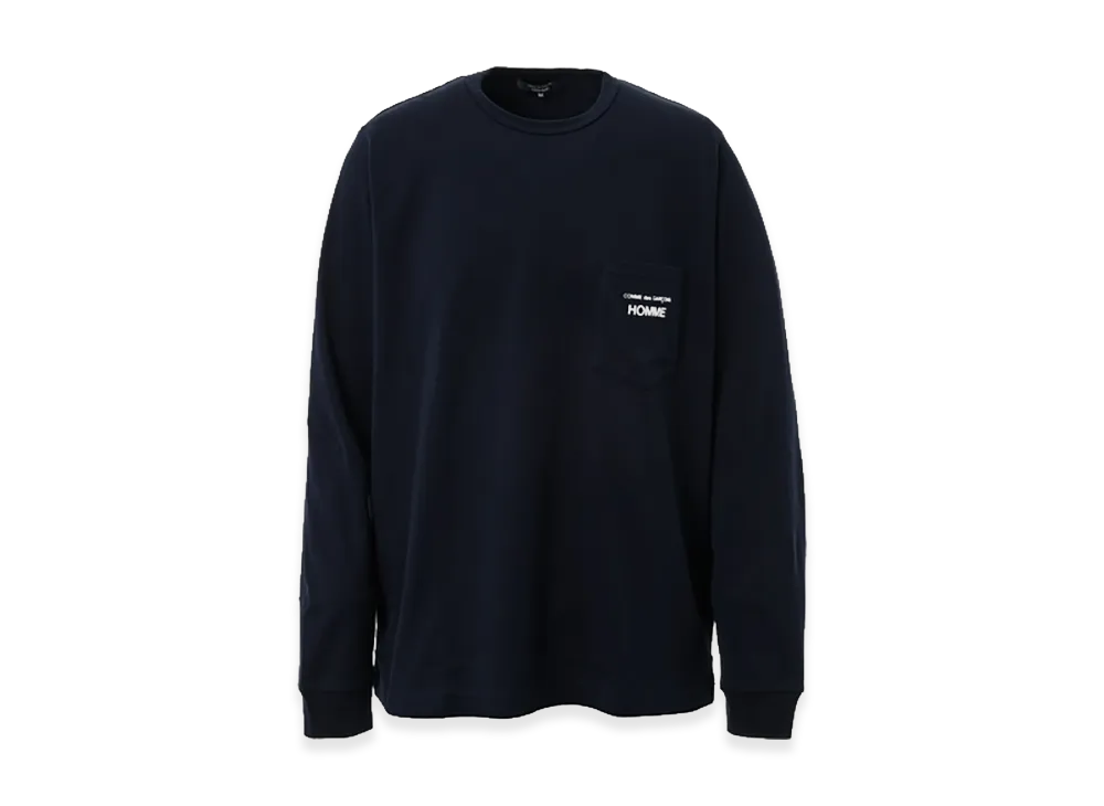 COMME des GARCONS HOMME CDG Homme Logo Long Sleeve Tee "Navy"