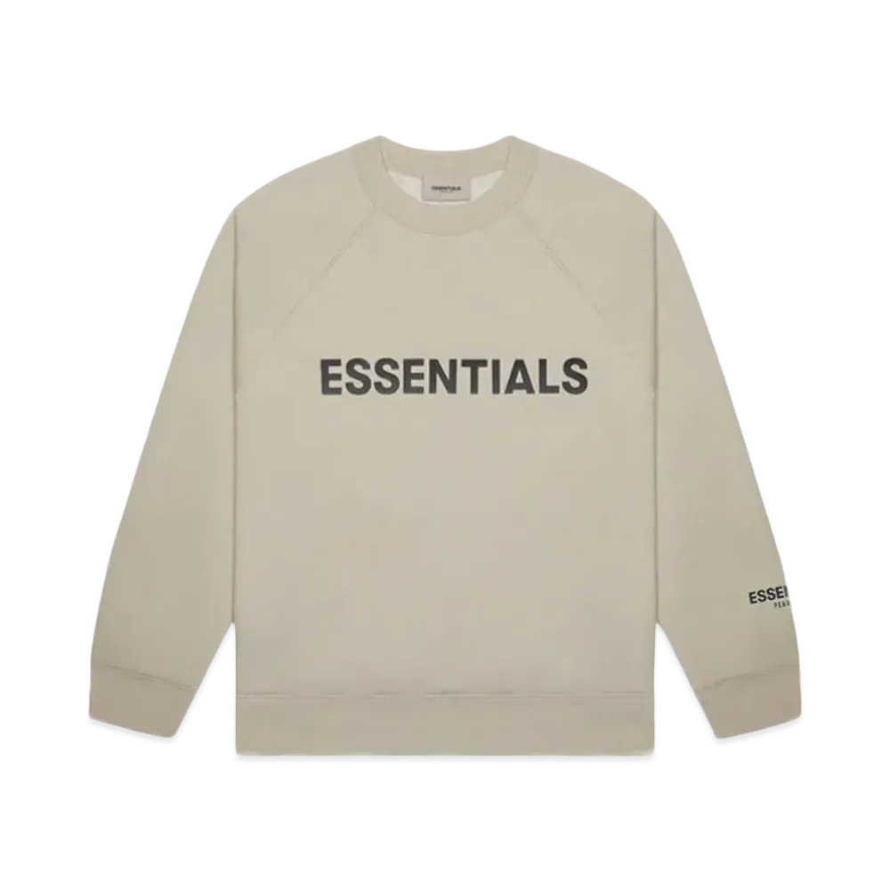 FEAR OF GOD ESSENTIALS 3D Silicon Applique Crewneck "Tan/String"