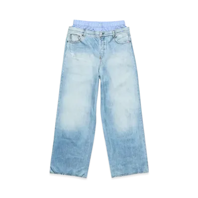 Acne Studios Printed Trousers "Light Blue"