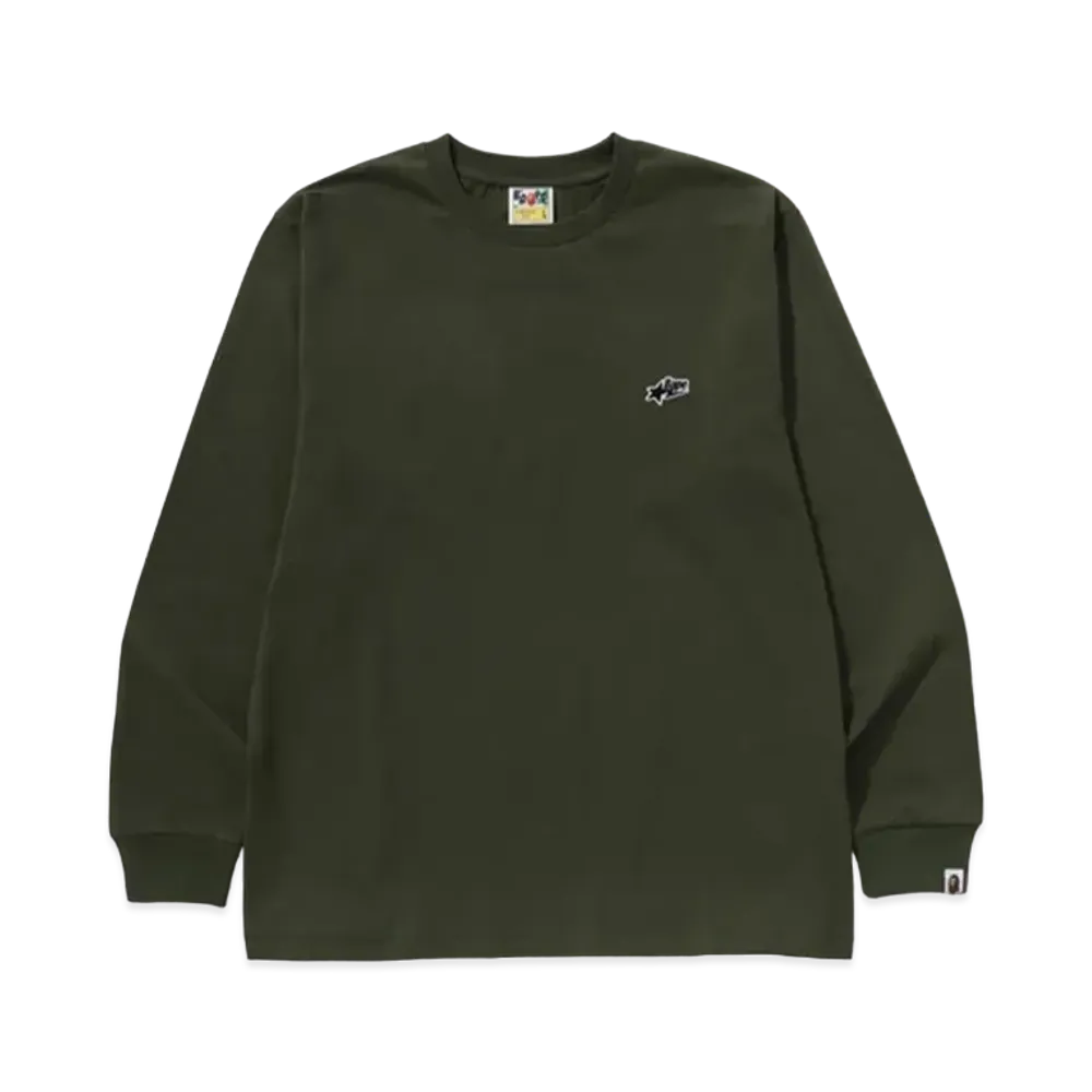 A BATHING APE Sta One Point Ls Tee "Olive"
