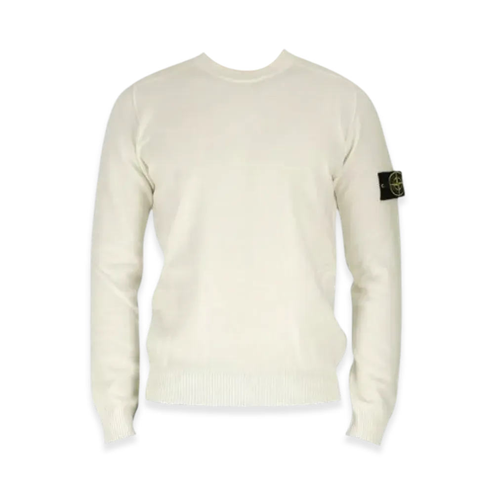 Stone Island 591A1 Stretch Wool Crewneck Knit - 20FW "Off White"
