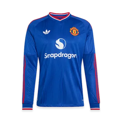 adidas 26-27 Manchester United Away Authentic Long Sleeve Jersey "Blue"
