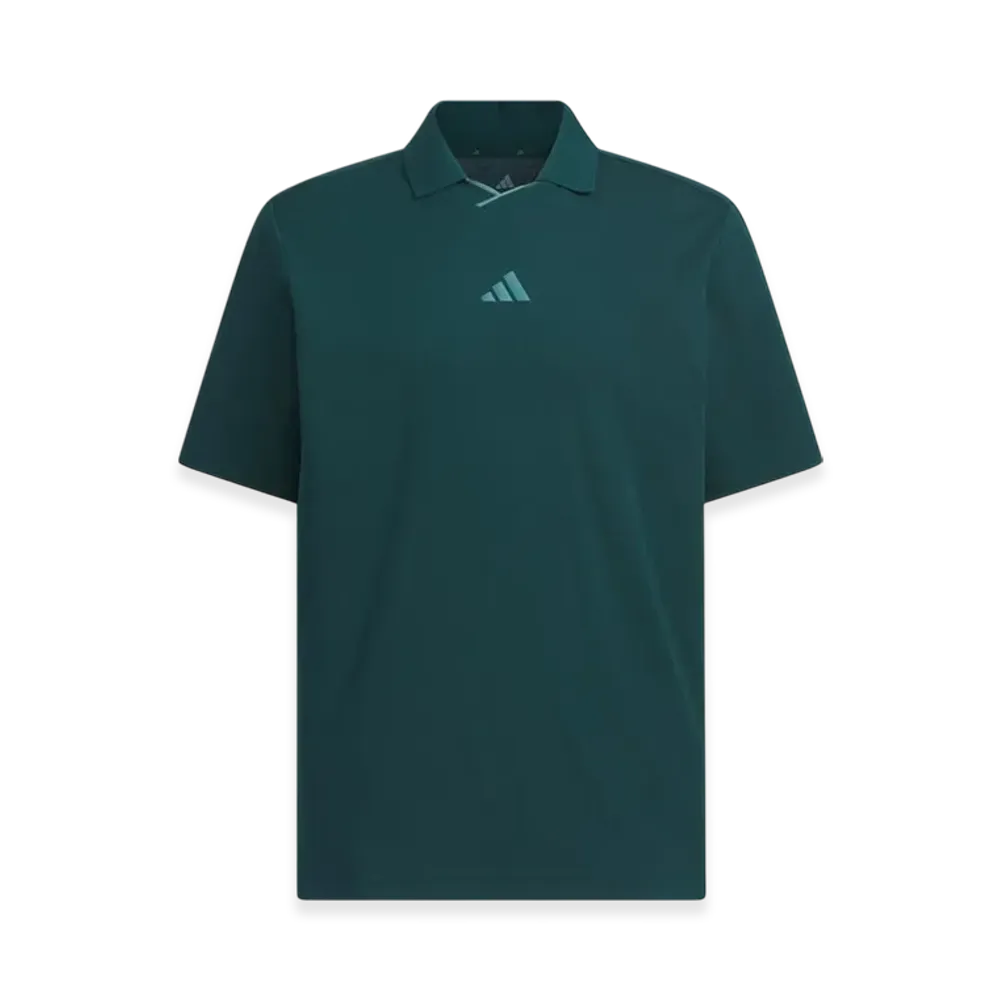 adidas Golf Twist Knit Short-Sleeve Polo Shirt "Aurora Ivy"