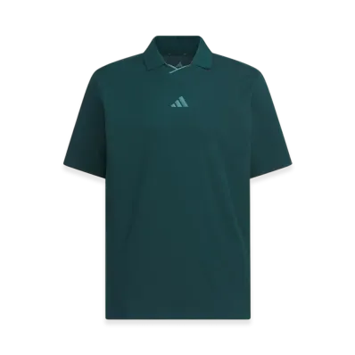adidas Golf Twist Knit Short-Sleeve Polo Shirt "Aurora Ivy"