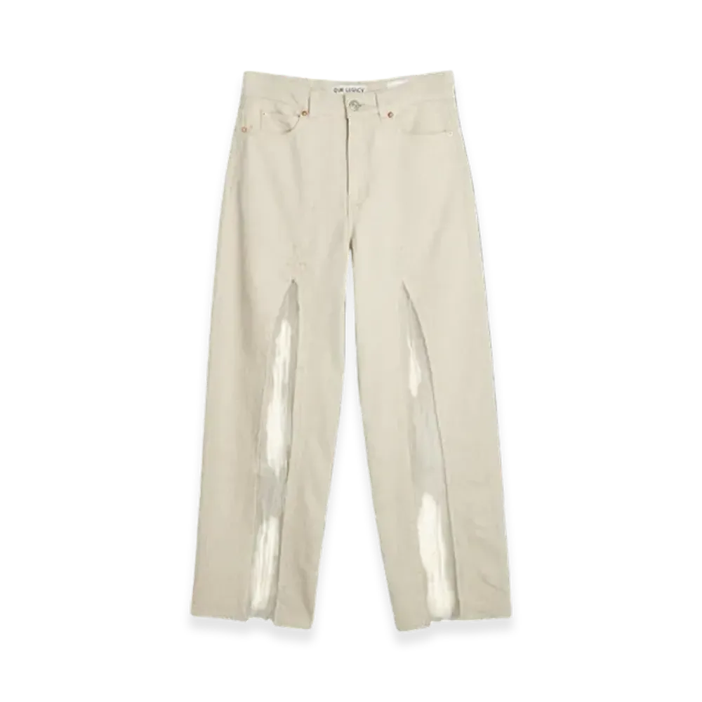 OUR LEGACY Women's Full Cut Slash Denim "Ecru"