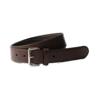PRADA Antique Leather Belt "Dark Brown"