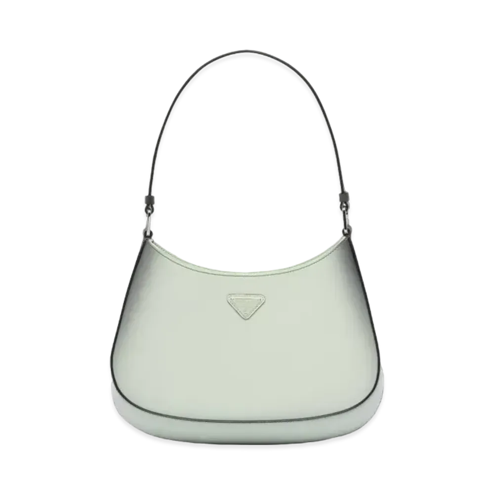 PRADA Cleo Brushed Leather Shoulder Bag "Gradient Aqua"