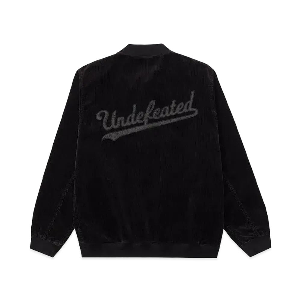 UNDEFEATED CORD BASEBALL JACKET - 40049 "Black"