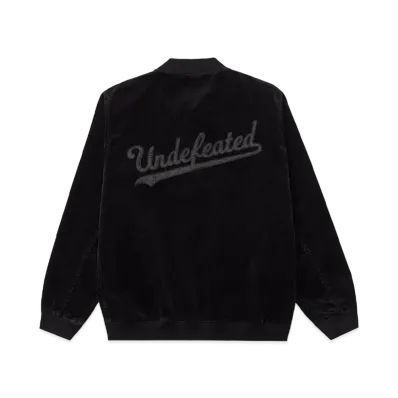 UNDEFEATED CORD BASEBALL JACKET - 40049 "Black"