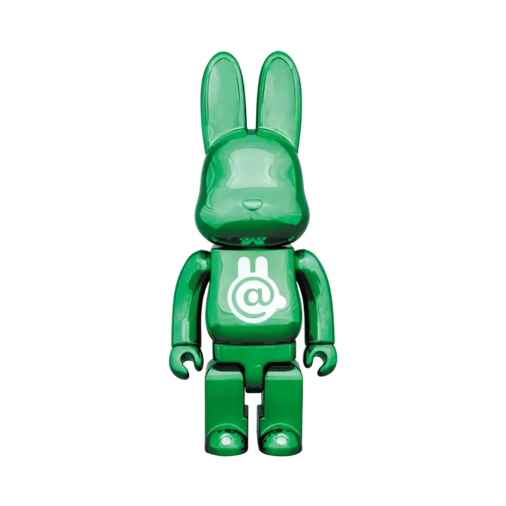 MEDICOM TOY "RABBRICK" Chrome 400% Green