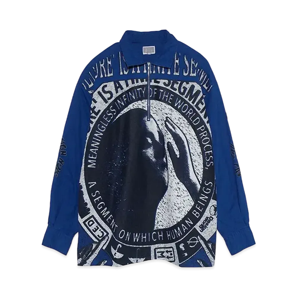 Cav Empt (C.E) HALF ZIP BIG SHIRT "Blue"