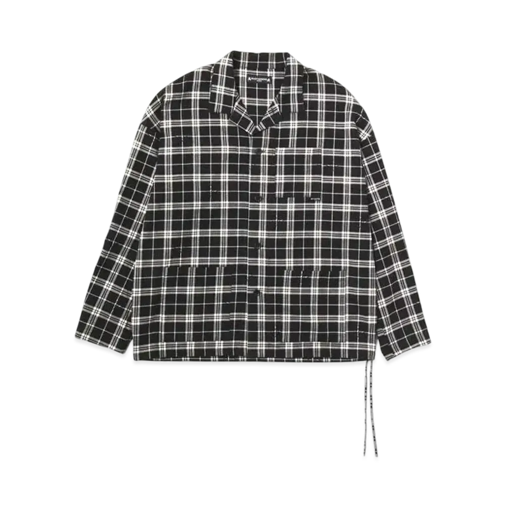 mastermind WORLD Flannel Shirt Jacket "Black"
