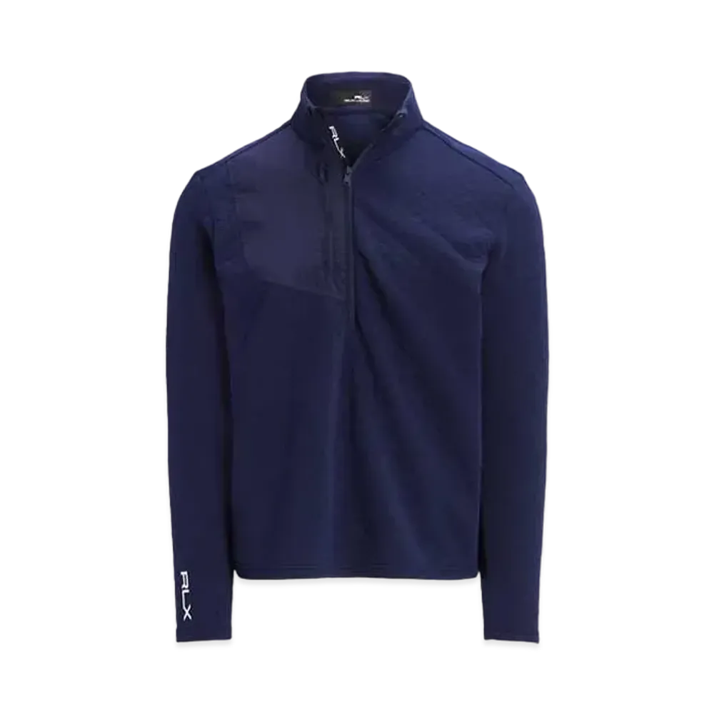Polo Ralph Lauren Quilted Double Knit Pullover "Navy"