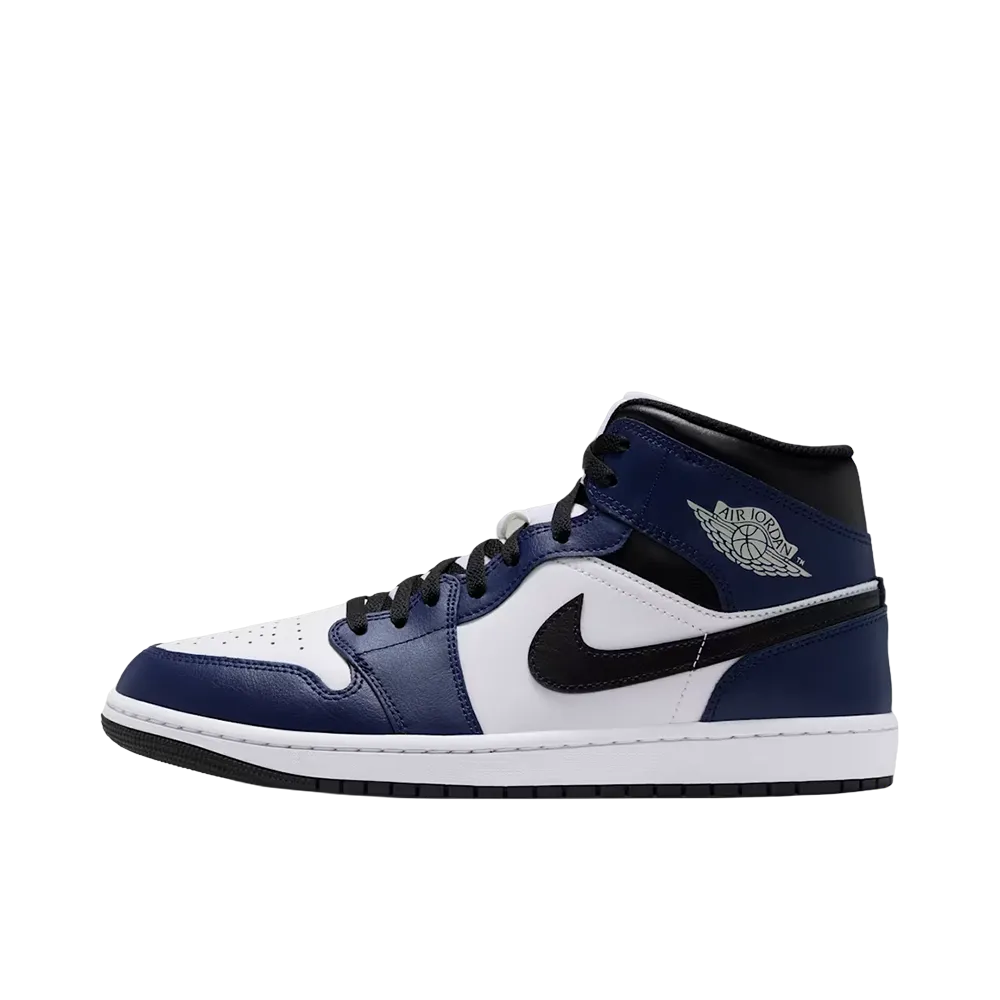 Nike Air Jordan 1 Mid "White/College Navy/Tech Grey"