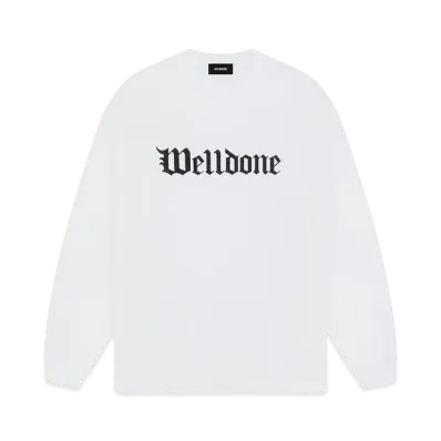 WE11DONE Gothic Logo T-shirt "White"