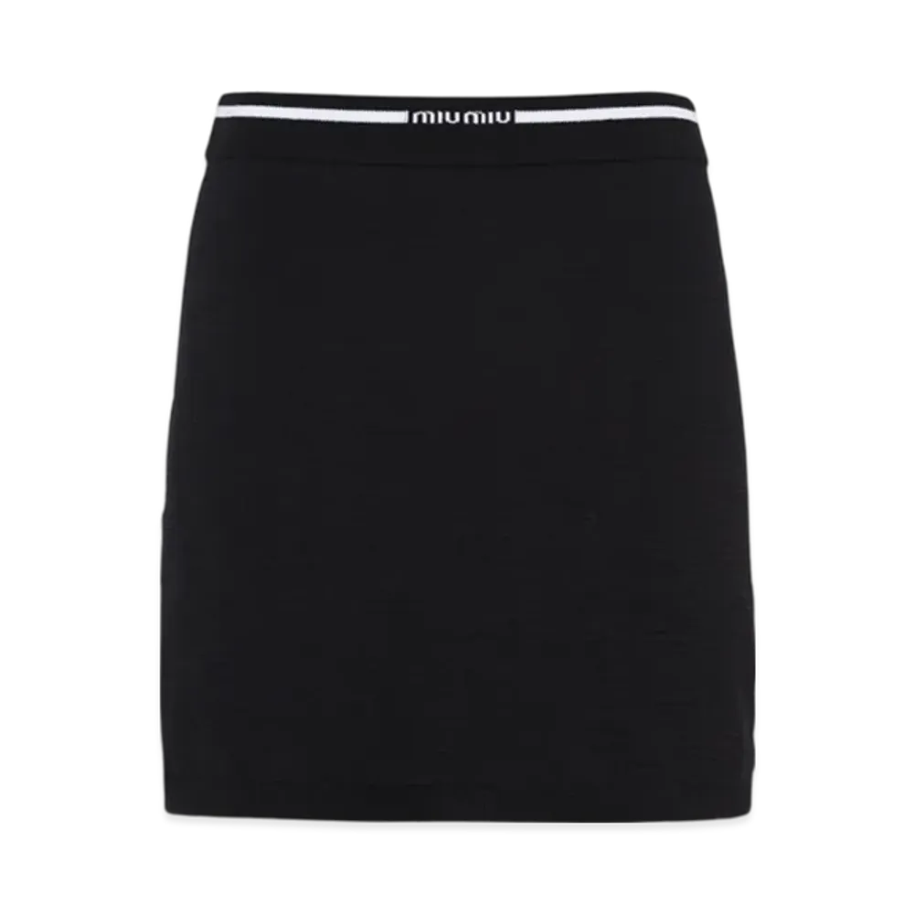 MIU MIU Women's Viscose Skirt "Black"
