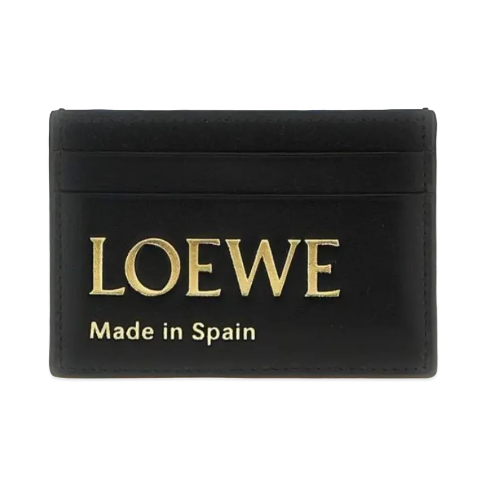 LOEWE Emboss Love Plain Card Holder Shinina Pakaf "Black"