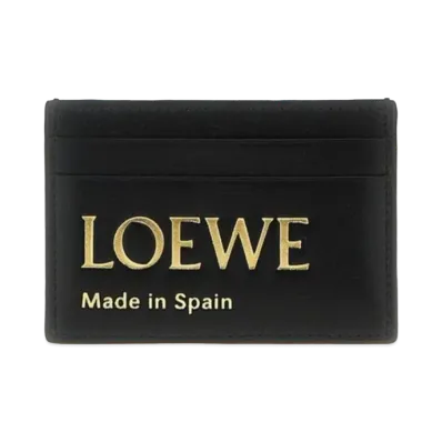 LOEWE Emboss Love Plain Card Holder Shinina Pakaf "Black"