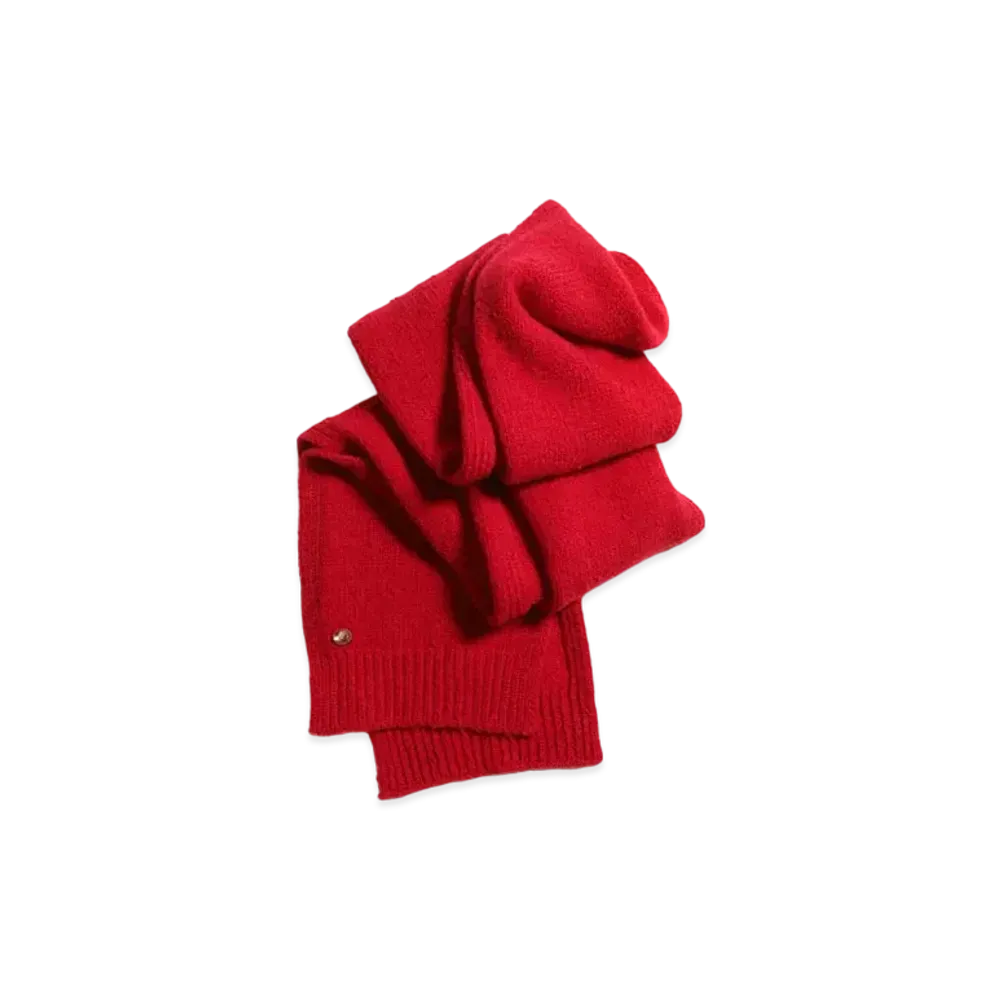 CHANEL Scarf Wool "Red"