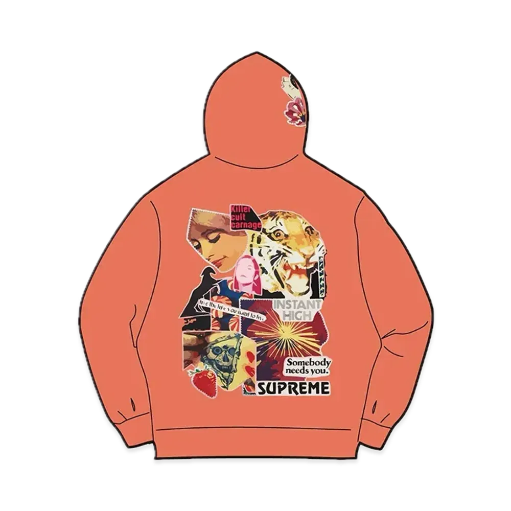 Supreme Instant High Patches Hooded Sweatshirt "Apricot"