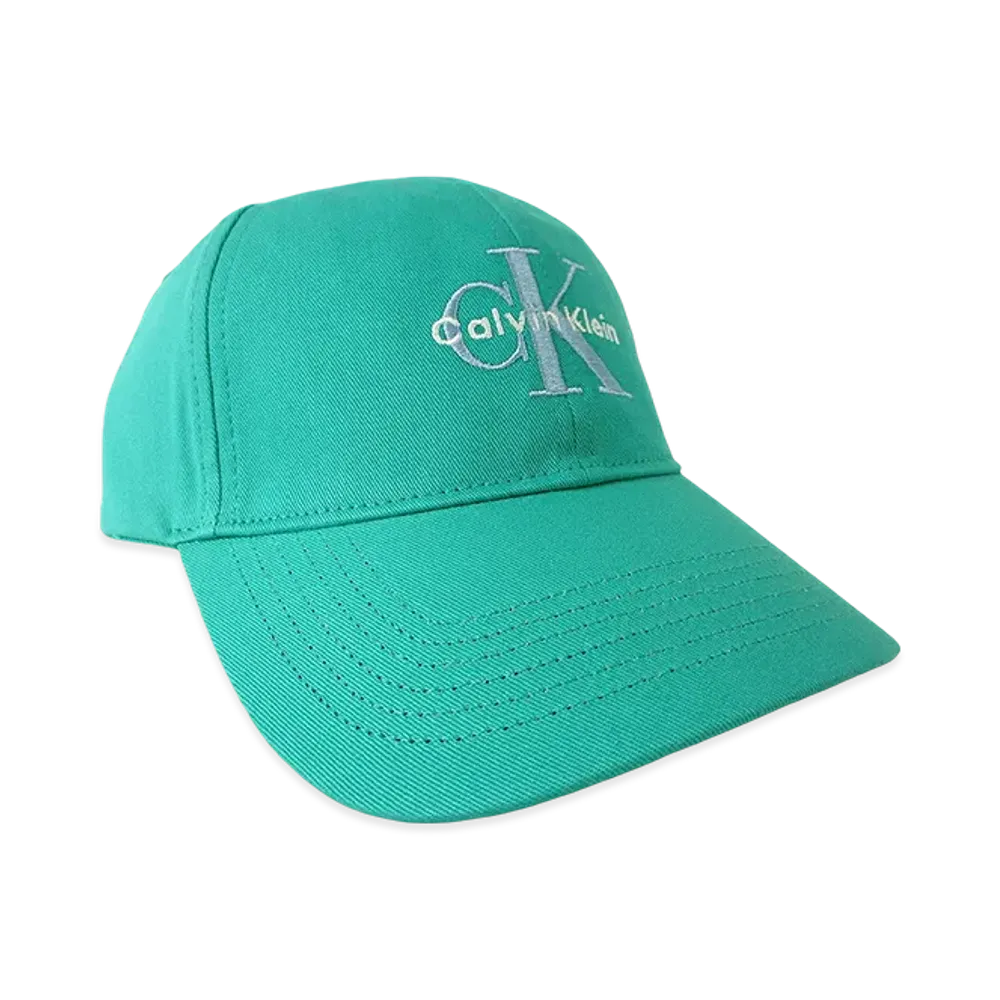 Calvin Klein Monologo Embroidery Baseball Hat "Turquoise Infusion"