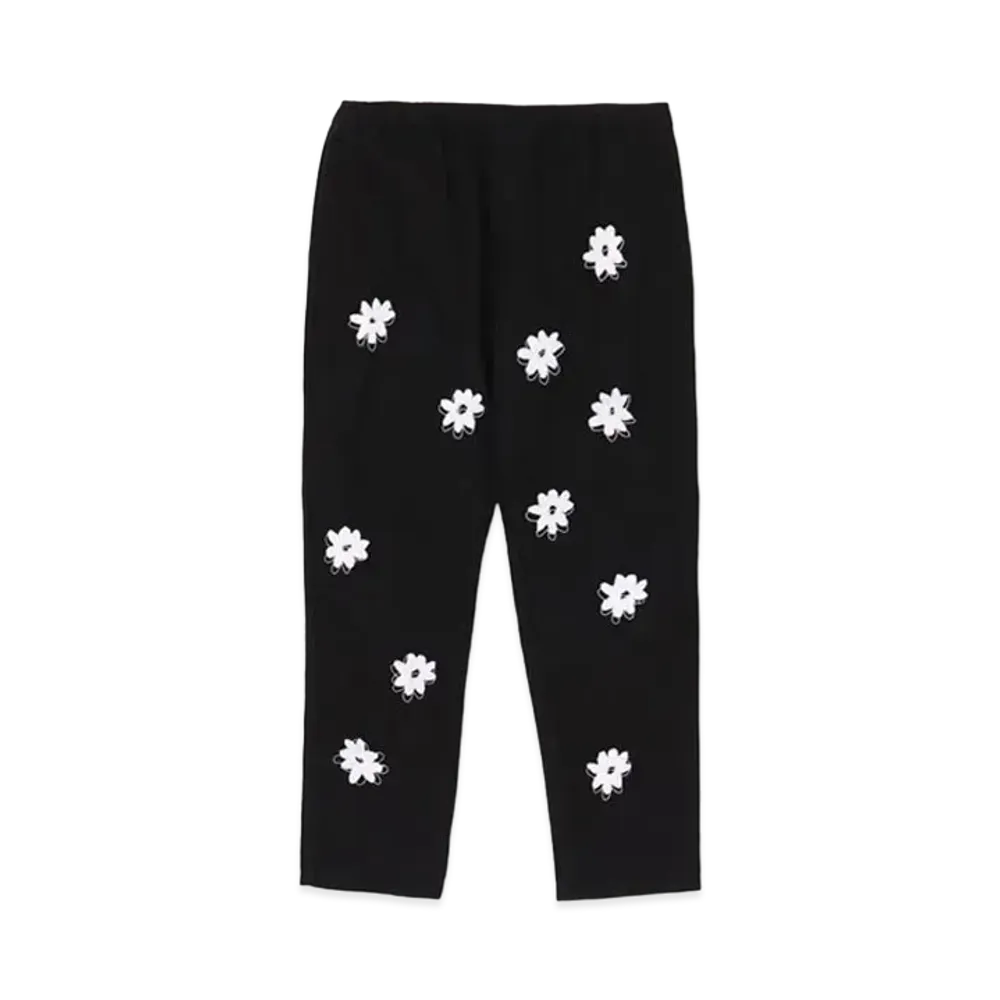 WILDSIDE Yohji Yamamoto x NOMA t.d. Floral Hand Embroidery Denim Pants "Black"