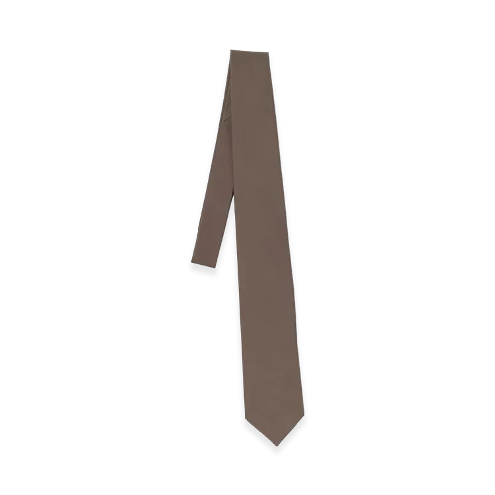 AURALEE Washed Finx Twill Tie "Brown"