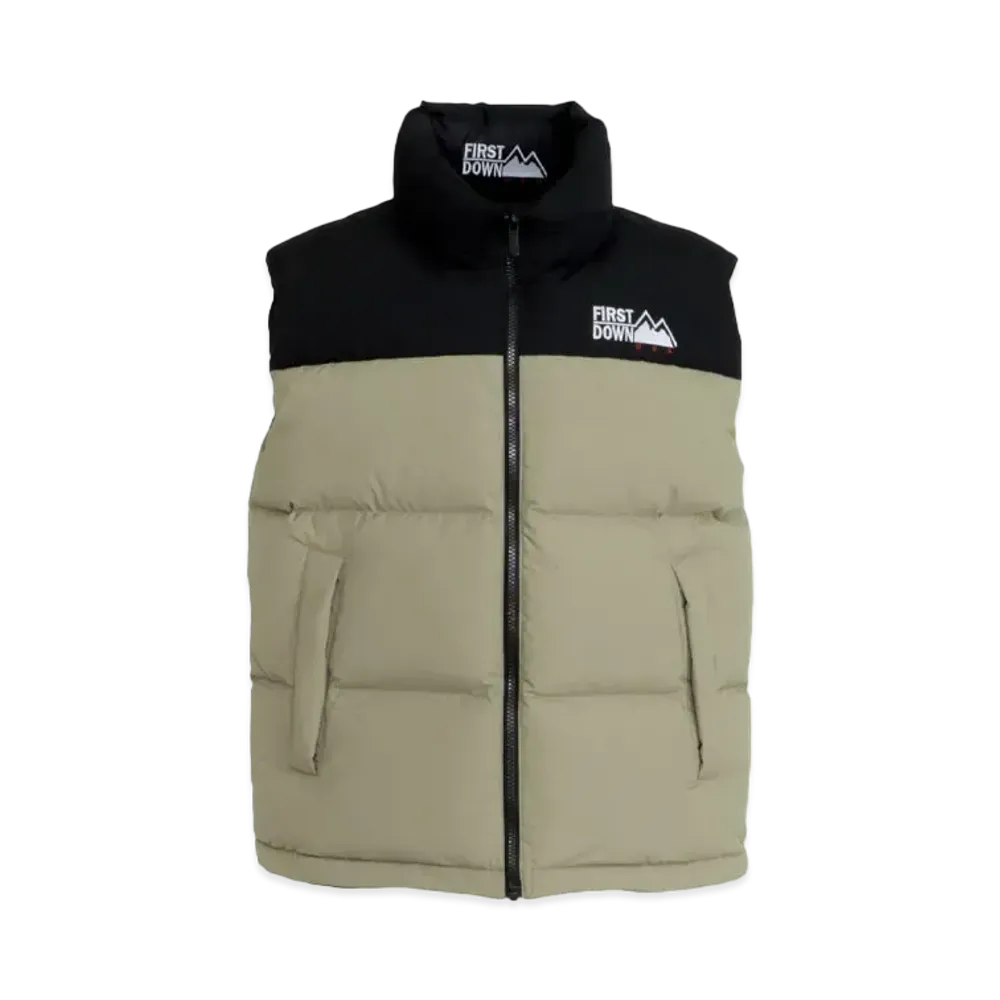 FIRST DOWN BUBBLE DOWN VEST "Taupe"