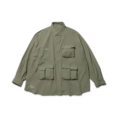 FreshService Nylon Taffeta Multi Pocket Shirt "Khaki"