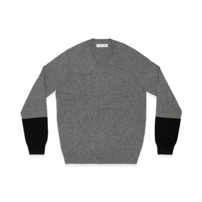 COMME des GARCONS SHIRT V Neck Pullover "Top Grey/Black"