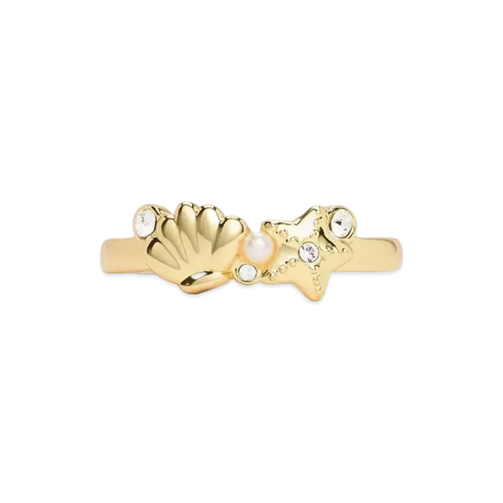 CHARLES & KEITH Oceana Crystal Ring "Gold"