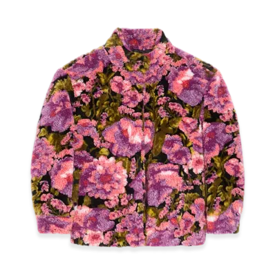 DRIES VAN NOTEN Women's Shearling Jacquard Jacket "Pink"