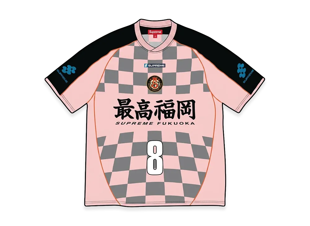 Supreme Checkerboard Soccer Jersey "Pink"