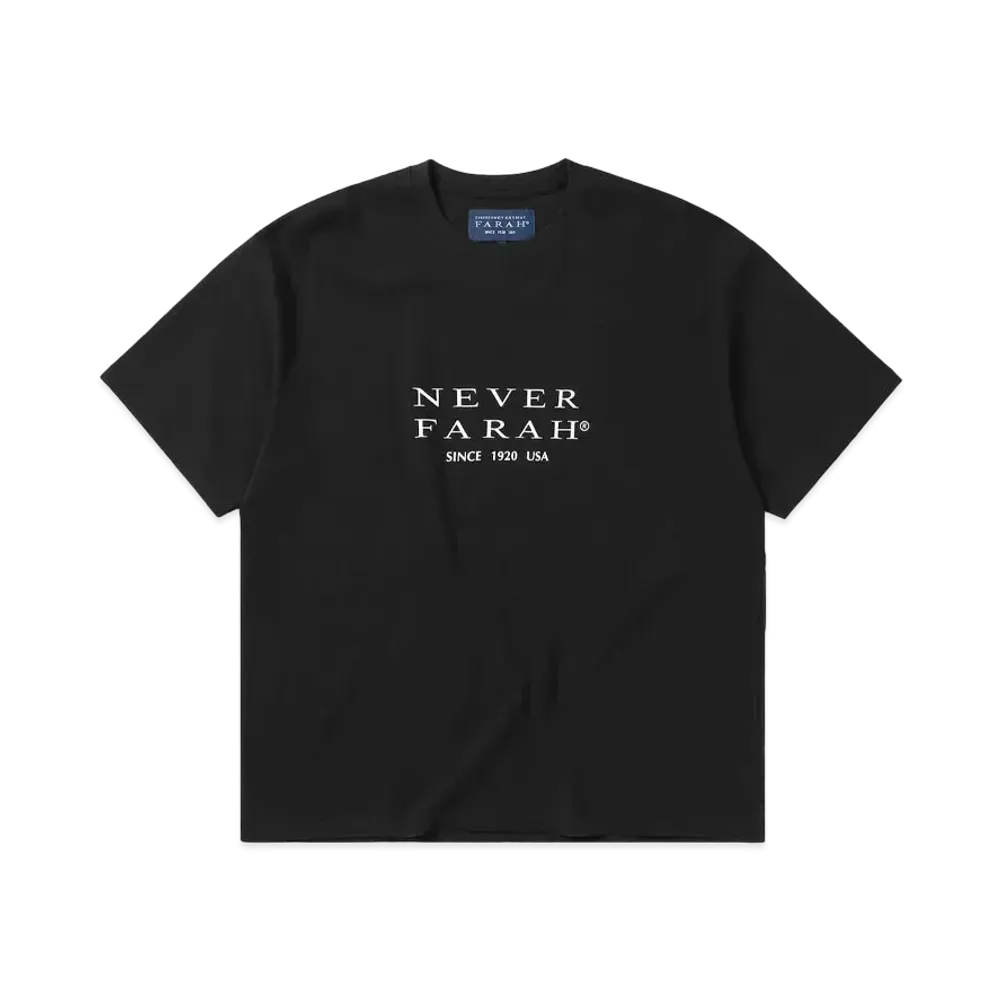 thisisneverthat x FARAH Classic Logo Tee "Black"