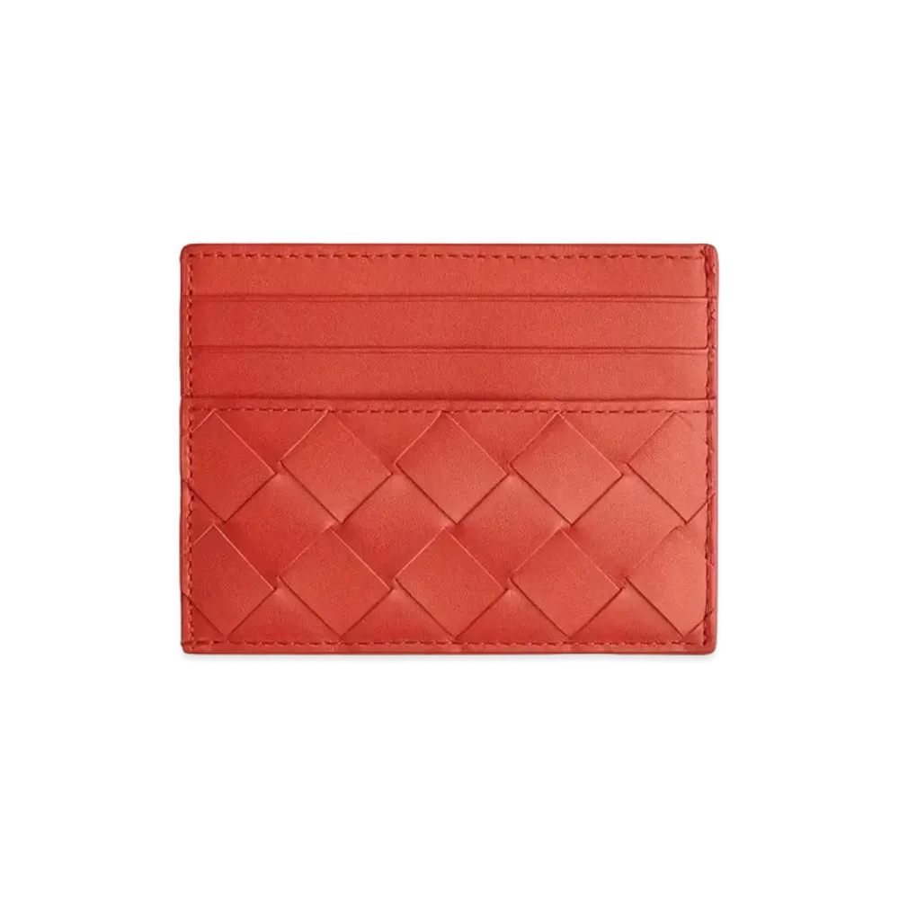Bottega Veneta Credit Card Holder "Tomato"