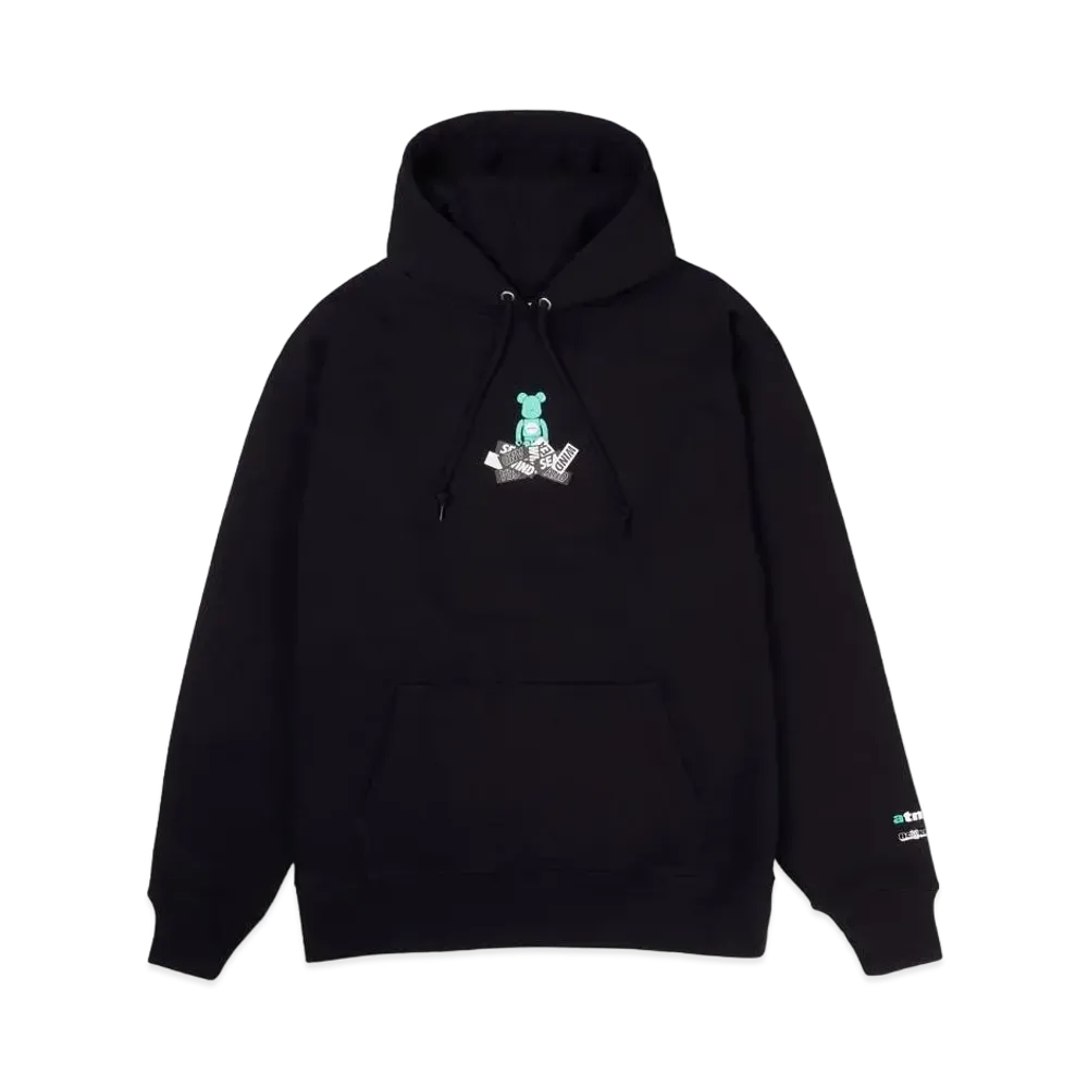 WIND AND SEA x BEAR BRICK x atmos Bear Hoodie "Black"