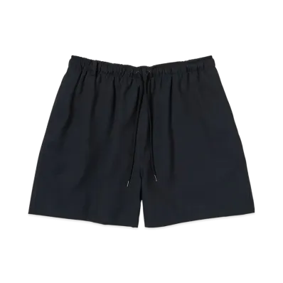 AURALEE Wool Kid Mohair Hop Sack Shorts "Dark Navy"