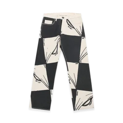 Chrome Hearts Matty Boy NY Exclusive Anti Promo 99 Eyes Denim Pants NY Limited "White"