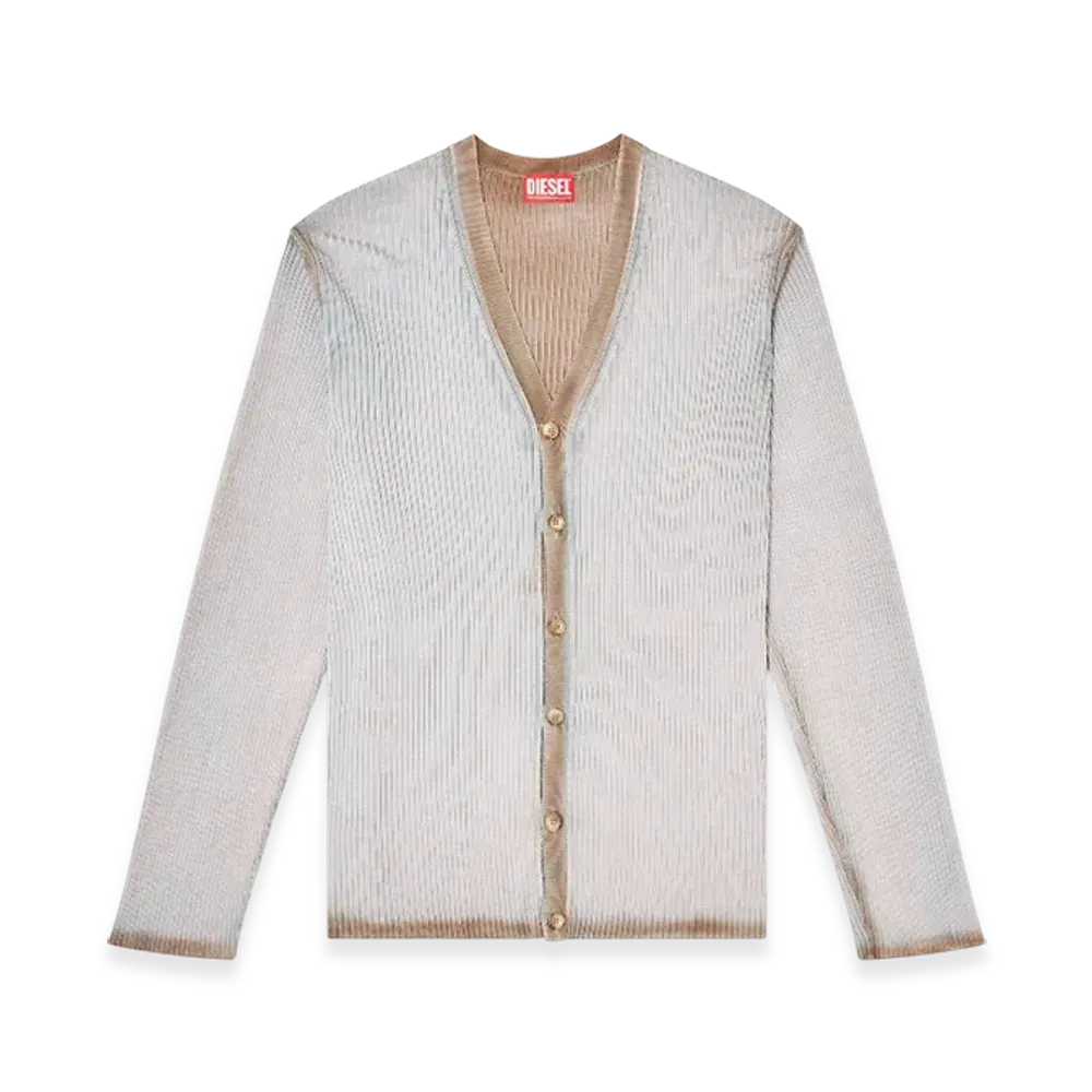 Diesel K-Vilmo Degraded Cardigan "Grey Brown"