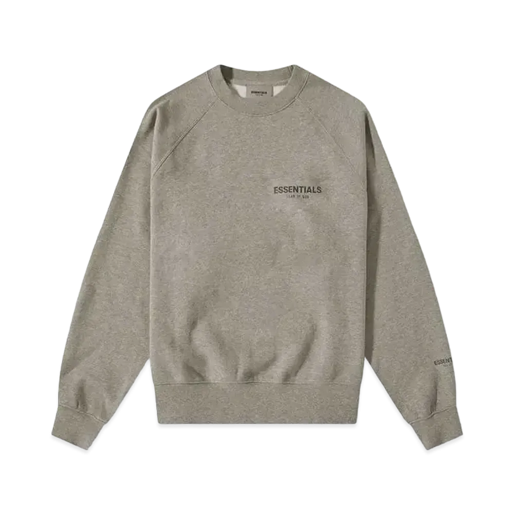 FEAR OF GOD ESSENTIALS PULLOVER CREWNECK "Dark Heather Oatmeal"