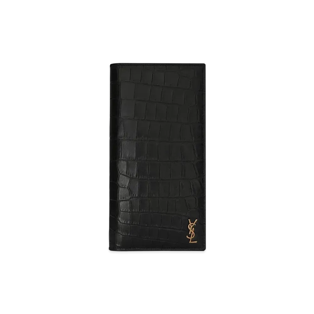 SAINT LAURENT Tainy Monogram Continental Wallet "Black"