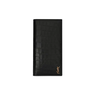 SAINT LAURENT Tainy Monogram Continental Wallet "Black"