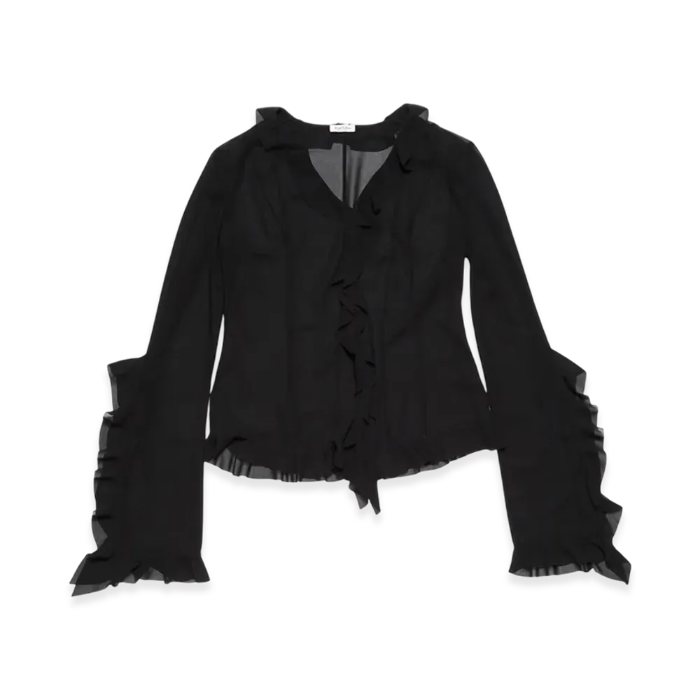Acne Studios Ruffle Blouse "Black"