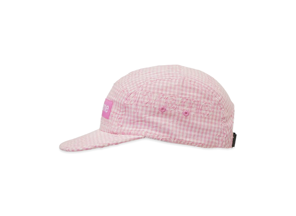 Supreme Monogram Gingham Camp Cap 