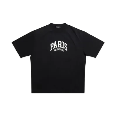 BALENCIAGA MENS Cities Paris T-shirt Medium Fit "Black/White"